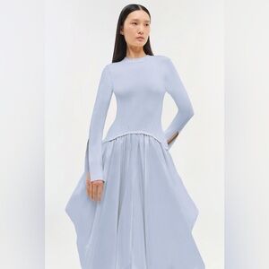 SIMKHAI Kenlie Taffeta Knit Midi Dress $845 New without tag